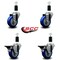Service Caster 3.5'' Blue Poly Wheel Swivel 1-3/8'' Expanding Stem Caster Set 2 Brakes, 4PK SCC-EX20S3514-PPUB-BLUE-2-PLB-2-138 - alternate 5